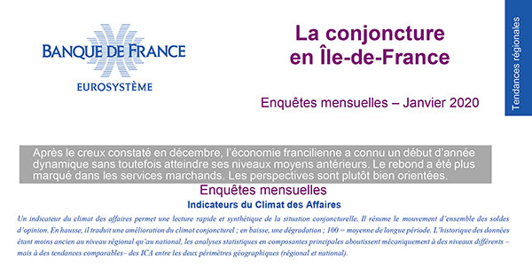 Banque de France - La conjoncture en Ile de France