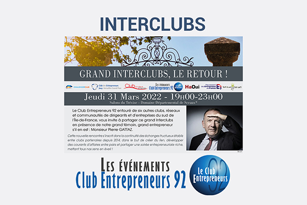 Soirée Interclubs - Grand Témoin Pierre Gattaz - 31-03-22