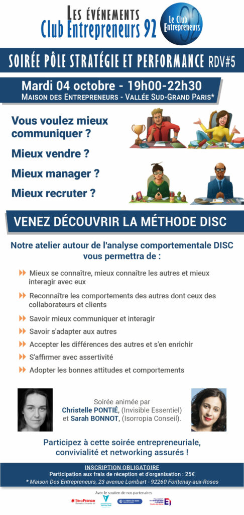 Pôle Stratégie & Performance RDV#5 - 04-104-2022 - Méthode DISC